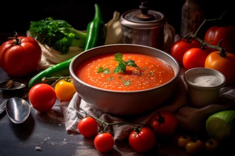 Gazpacho Andaluz! A Refreshing Symphony of Cold Vegetables and Vibrant Andalusian Flavors